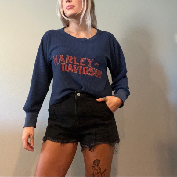Harley-Davidson Tops - Vintage 70s Harley Davidson thermal